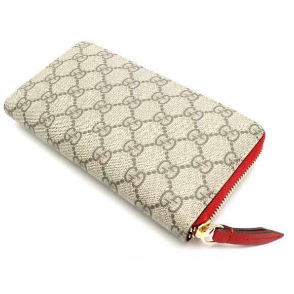 Gucci GG Supreme Long Wallet LOVE Rainbow Leather Khaki - Picture 2 of 9